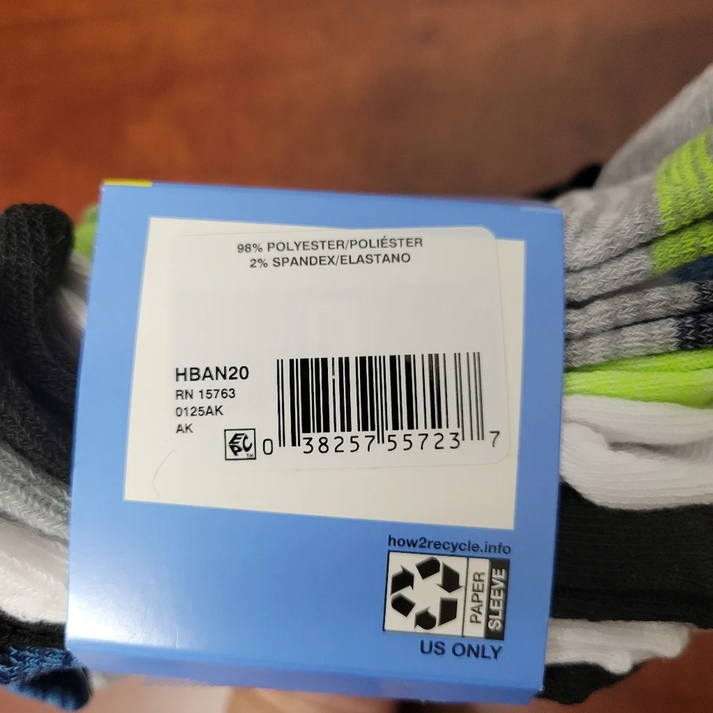 Hanes Boys' Ankle Socks Small (4.5-8.5) 20 Pack Nwt